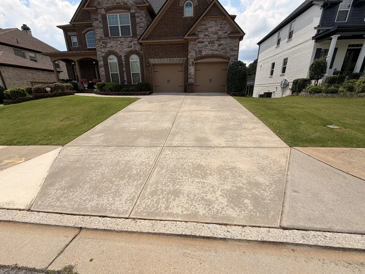 Driveway before cleaning