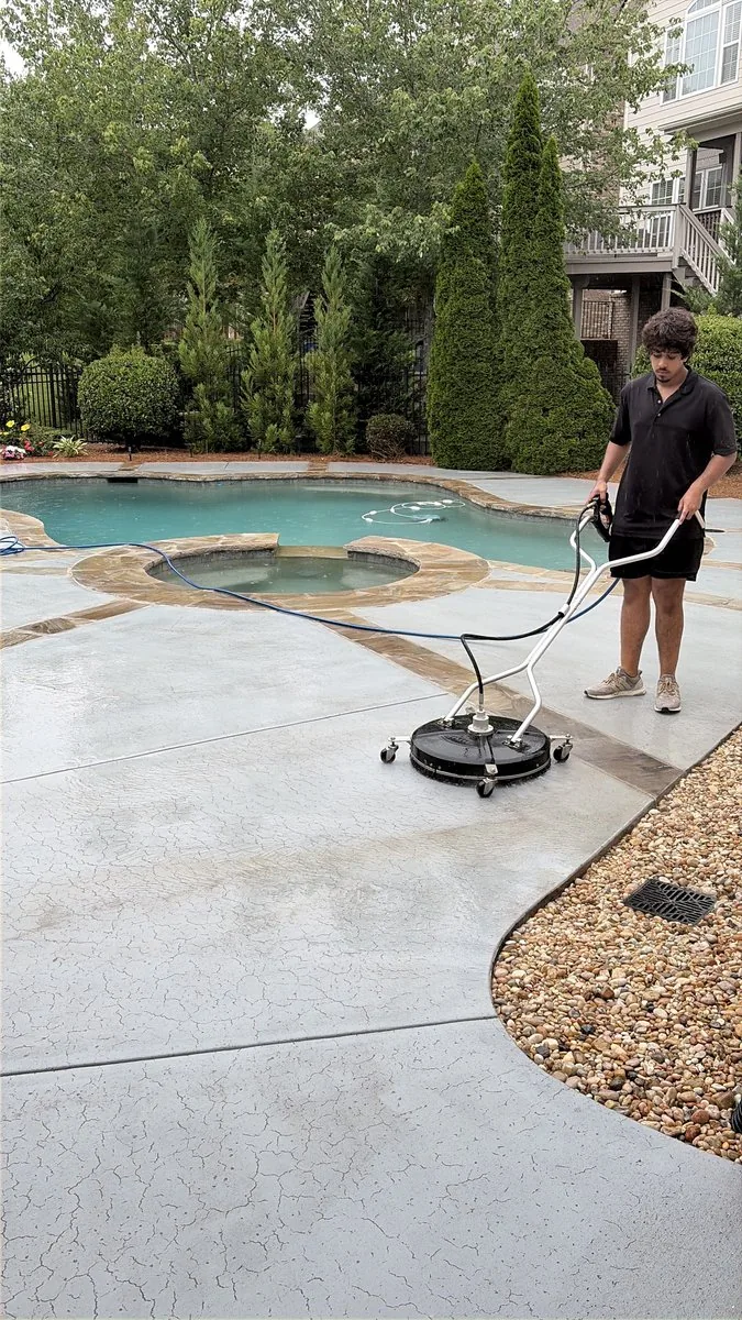 Pool deck surface cleaning Cumming GA